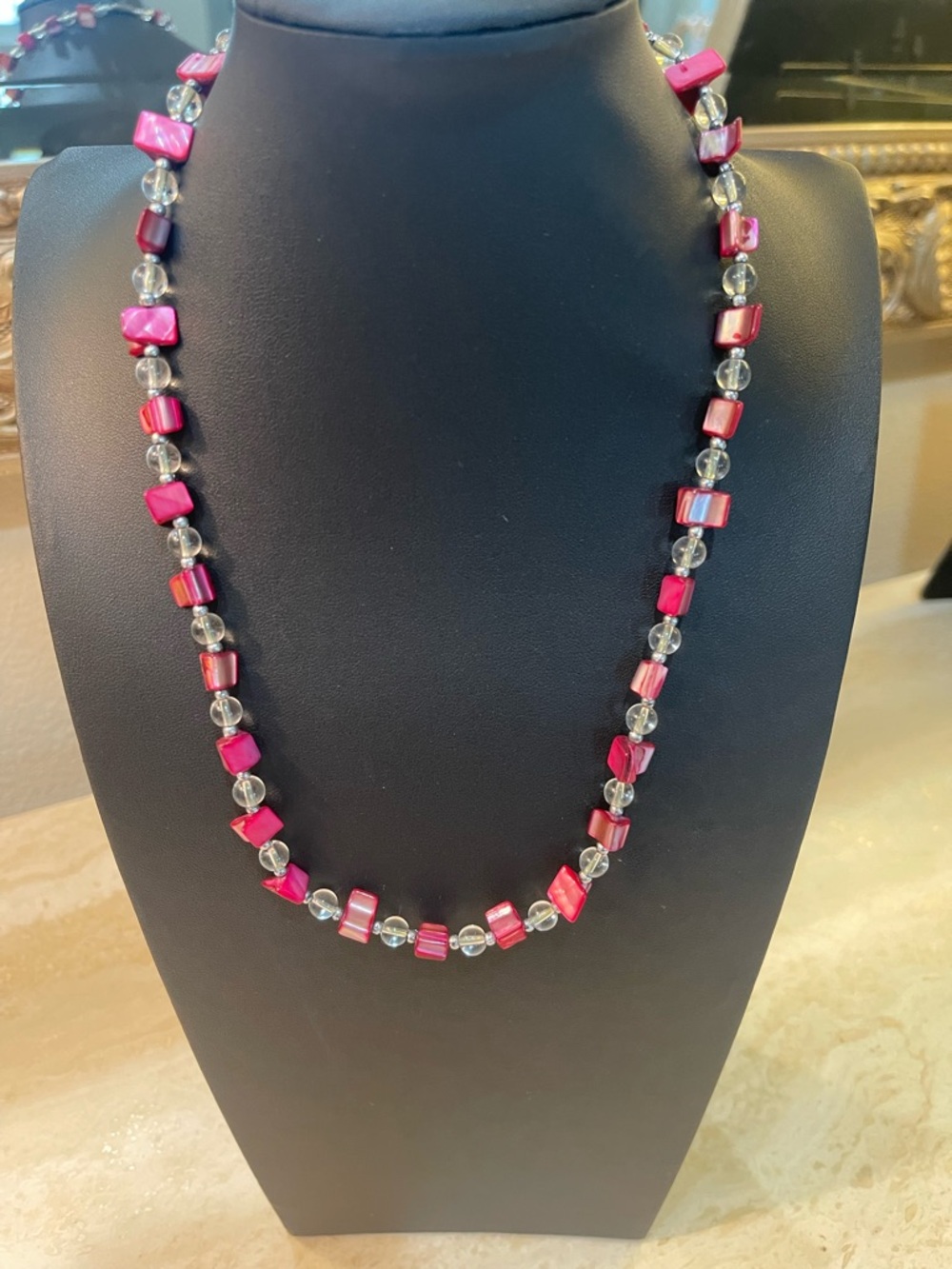 Pink Beaded Necklace